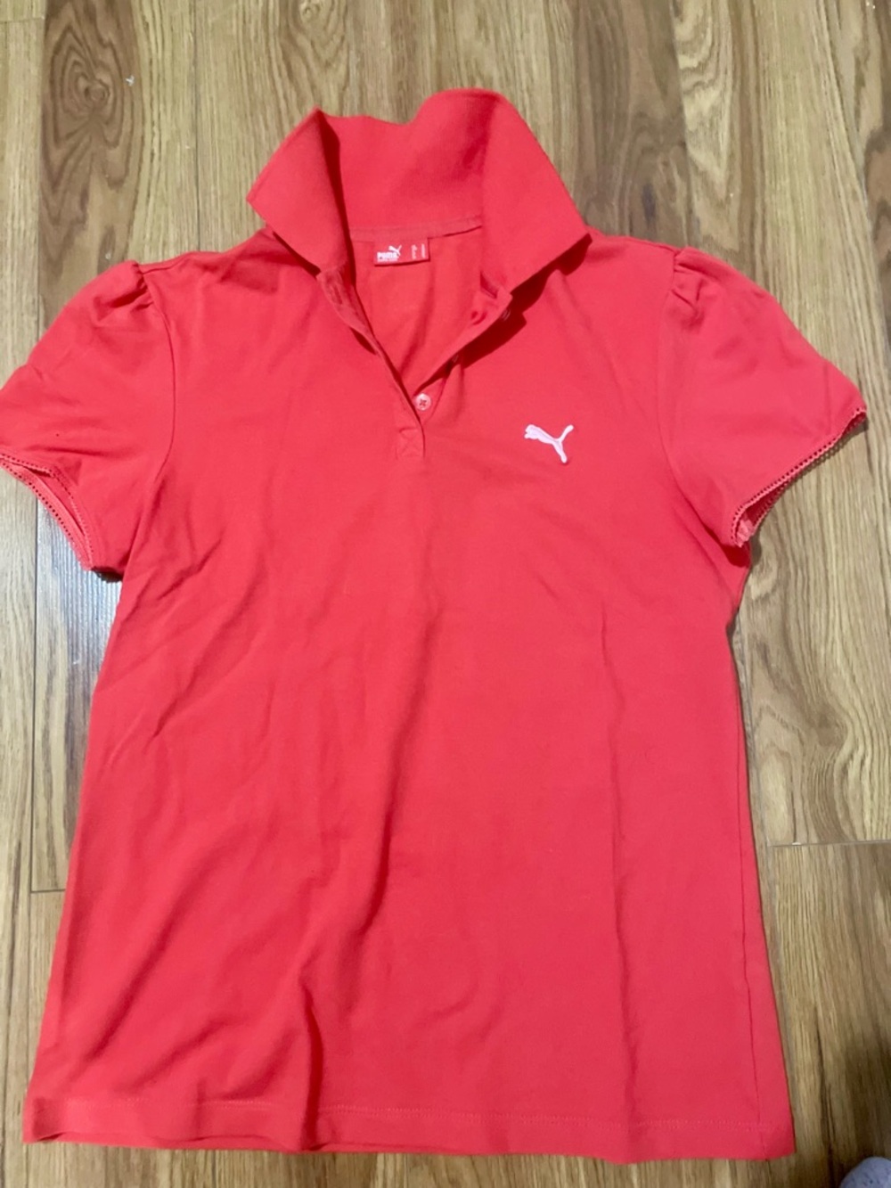 Puma Red Polo Sleeveless Top, Size Medium
